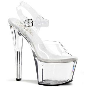 Pleaser Clear Platform High Heel Sandal size 10